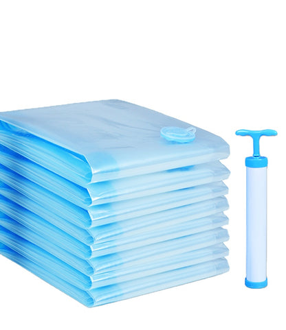 Vacuum storage bag set with electric pump and accessories
