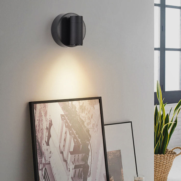 Wall lamp shown with plastic and aluminum alloy cover options
