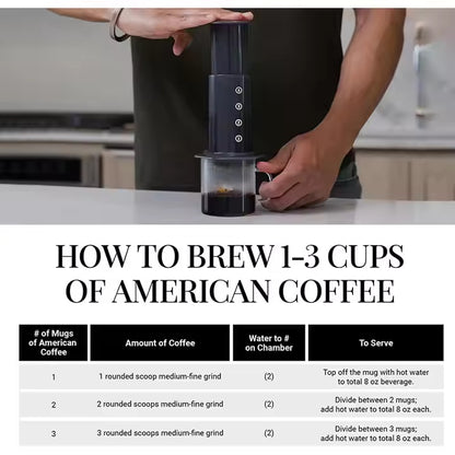 French press plunger and transparent brewing container

