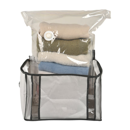 Vacuum storage bags with compact electric pump
