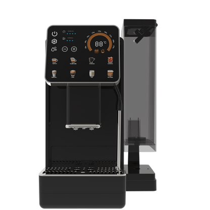 19-Bar Automatic Espresso Machine with Grinder, side view
