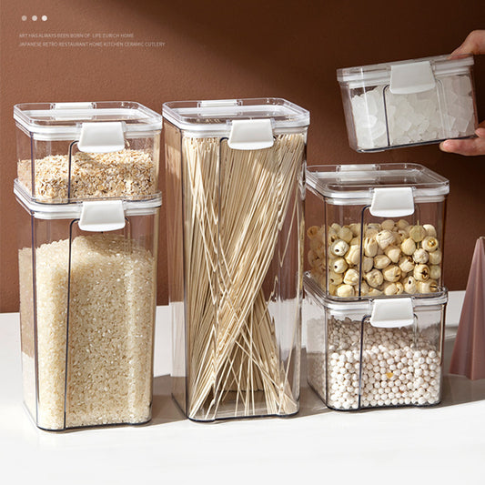 Airtight pantry storage container with fitted lid
