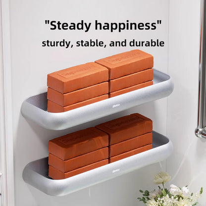 2-Piece No-Drill Bathroom Shelf Set