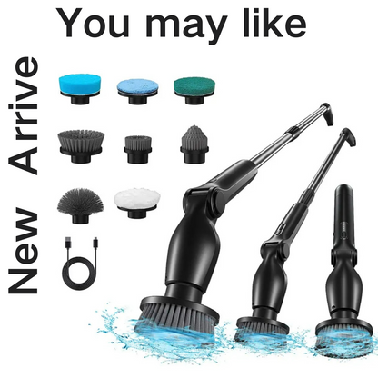 Cordless Spin Scrubber with 8 Brush Heads