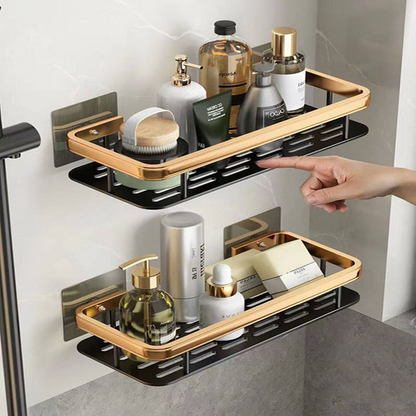 No-drill aluminum wall shelf
