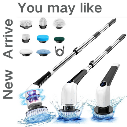 Cordless Spin Scrubber with 8 Brush Heads