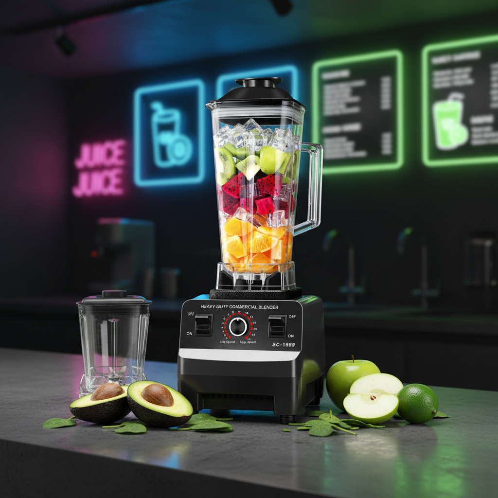 Knob control of the blender with 5 speed settings
