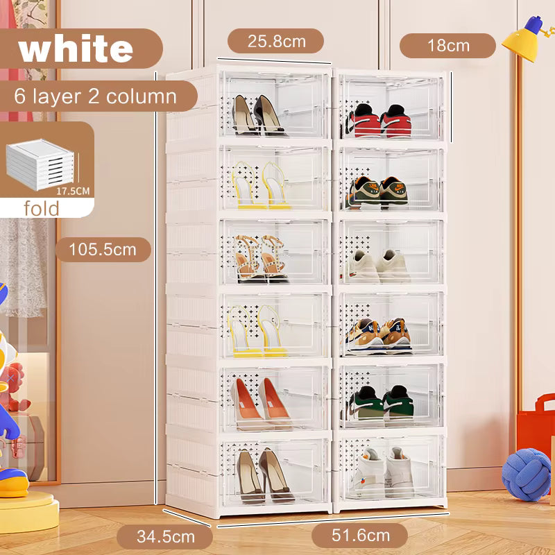 Foldable storage box used for household organization
