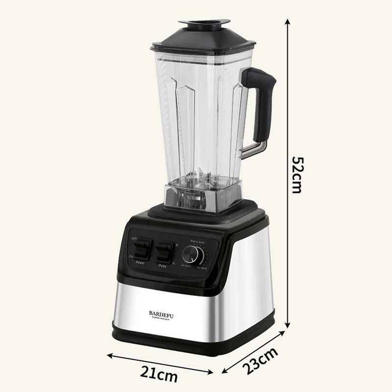 8-in-1 blender on a kitchen counter with a smoothie
