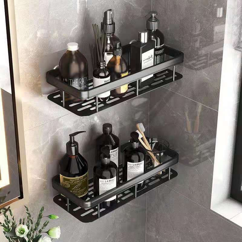 Wall shelf used to organize toiletries
